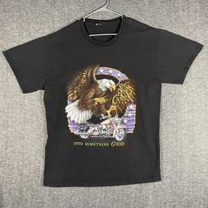 Vintage Daytona Beach Bike Week Shirt Mens Large Black Eagle Motorcycle 2000